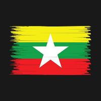 Myanmar Flag Brush vector