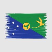 Christmas Islands Flag Brush vector