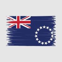 Cook Islands Flag Brush vector