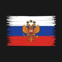 cepillo de bandera de rusia vector