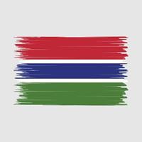 pincel de bandera de gambia vector