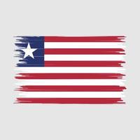 Liberia Flag Brush vector