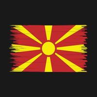 North Macedonia Flag Brush vector