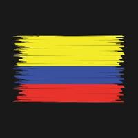 Colombia Flag Brush vector