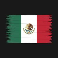 cepillo de bandera de méxico vector