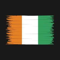 Ivory Coast Flag Brush vector