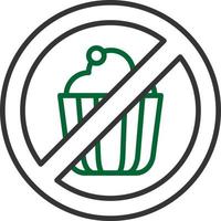 No Sweets Creative Icon Design vector