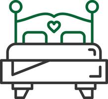 Double Bed Creative Icon Design vector