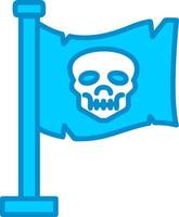 Pirates Flag Creative Icon Design vector