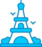 Eiffel Tower Creative Icon Design vector