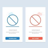 Cancel Forbidden No Prohibited  Blue and Red Download and Buy Now web Widget Card Template vector