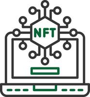 diseño de icono creativo nft vector