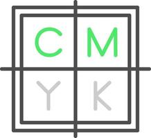 diseño de icono creativo cmyk vector