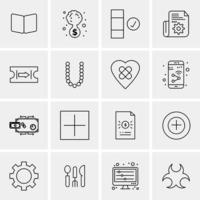 16 Business Universal Icons Vector Creative Icon Illustration to use in web and Mobile Related project