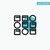 Pattern System Data Science Pattern System turquoise highlight circle point Vector icon
