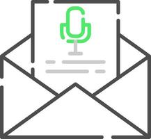 Voice Email Creative Icon Design vector