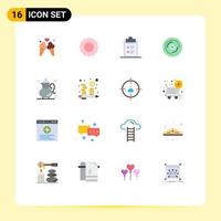 16 Creative Icons Modern Signs and Symbols of sound juggling spring dj text Editable Pack of Creative Vector Design Elements