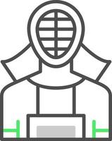 diseño de icono creativo de kendo vector