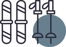 Ski Equipment Creative Icon Design vector