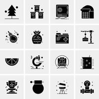 16 iconos universales de negocios vector ilustración de icono creativo para usar en proyectos relacionados con la web y dispositivos móviles