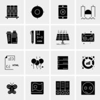 16 Universal Business Icons Vector Creative Icon Illustration to use in web and Mobile Related project