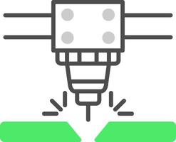 Laser Cutting Machine Creative Icon Design vector