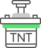 diseño de icono creativo tnt vector