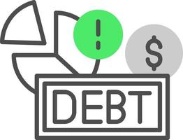 Debt Creative Icon Design vector