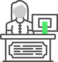 Receptionist Creative Icon Design vector