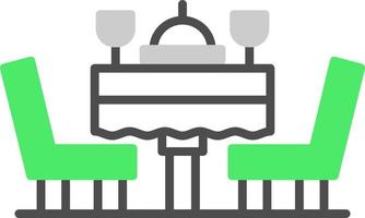 Dinner Table Creative Icon Design vector