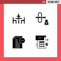 Universal Icon Symbols Group of Modern Solid Glyphs of agreement documents diplomacy lock office Editable Vector Design Elements