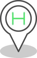 Helipad Creative Icon Design vector