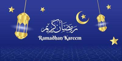 Ramadan Kareem greeting background template vector