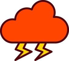 Thunderstorm Vector Icon Design