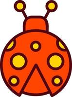 Ladybug Vector Icon Design