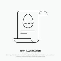 File Data Easter Egg Line Icon Vector