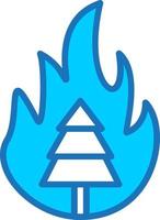 diseño de icono de vector de árbol ardiente