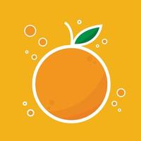 vector de dibujos animados naranja. icono naranja. vector de fruta