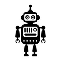 Ai technological testing parameters flat icon of mechanical robot vector