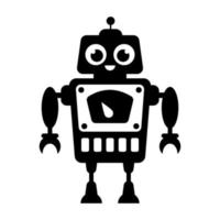 Ai technological testing parameters flat icon of mechanical robot vector