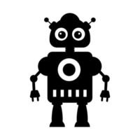 Ai technological testing parameters flat icon of mechanical robot vector