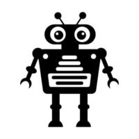 Ai technological testing parameters flat icon of mechanical robot vector