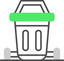 Dustbin Creative Icon Design vector