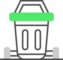 diseño de icono creativo de cubo de basura vector