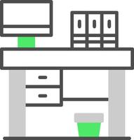 Office Table Creative Icon Design vector