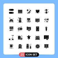 User Interface Pack of 25 Basic Solid Glyphs of car mirror speaker make emotions Editable Vector Design Elements