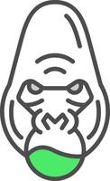 Gorilla Creative Icon Design vector