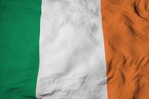 Irish flag in 3D rendering photo