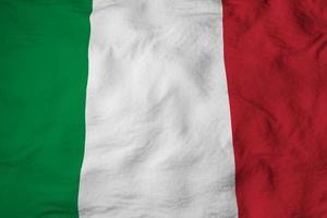 bandera italiana en renderizado 3d foto