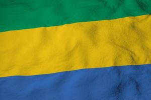 Gabonese flag in 3D rendering photo